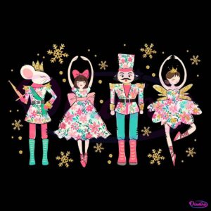 Glitter Floral Coquette Nutcracker Sugar Plum Fairy PNG