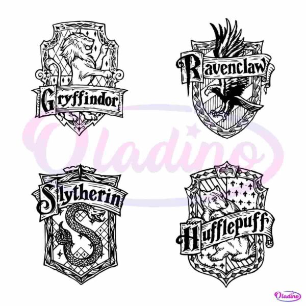 Harry Potter Hogwarts Crest Wizard School SVG Bundle