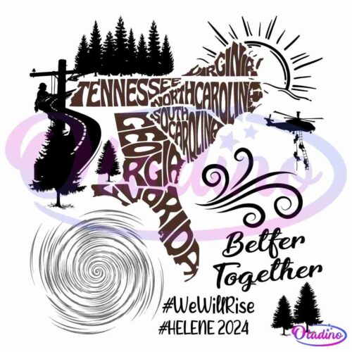 Hurricane Helene 2024 Appalachia Strong Better Together SVG