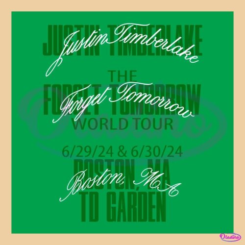 Justin Timberlake Boston Tour Event The Forget Tomorrow Worl Tour 2024 SVG