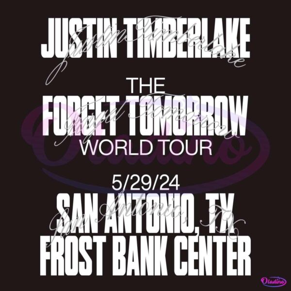 Justin Timberlake San Antonio Tour Event The Forget Tomorrow Worl Tour 2024 SVG