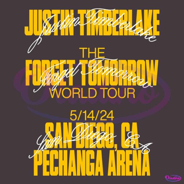 Justin Timberlake San Diego Tour Event The Forget Tomorrow Worl Tour 2024 SVG