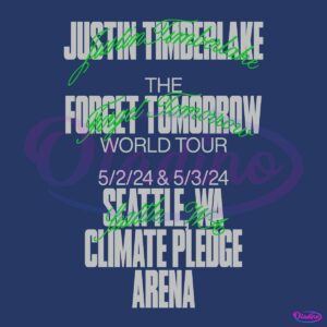 Justin Timberlake Seattle Tour Event The Forget Tomorrow Worl Tour 2024 SVG