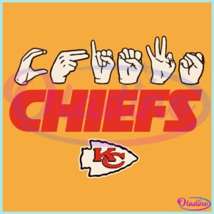 Love Sign Chiefs Football Logo SVG