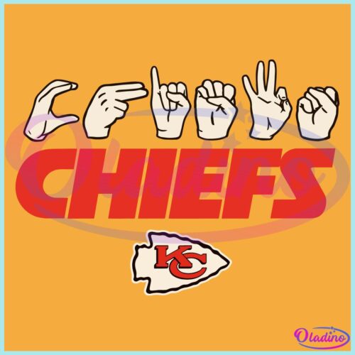 Love Sign Chiefs Football Logo SVG