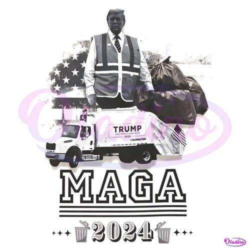 MAGA Trump Garbage Funny Political 2024 PNG