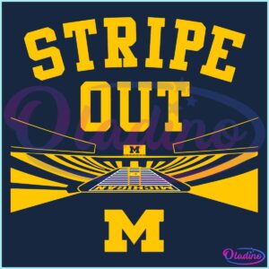 Michigan Football Big House Stripe Out SVG