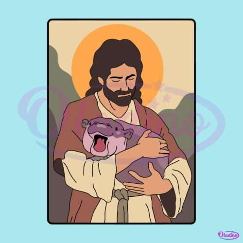 Moo Deng Jesus Funny Christian Memes SVG