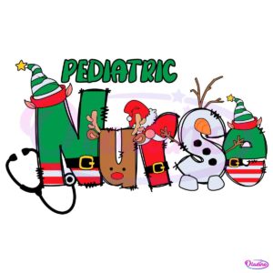 Pediatric Nurse Christmas Elf Santa Hat SVG