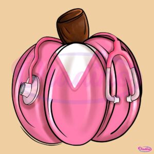 Pink Pumpkin Nurse Stethoscope SVG Sublimation Art