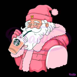 Pink Santa Claus Starbucks