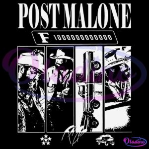 Post Malone F1-Trillion Tour Vintage Silhouette SVG