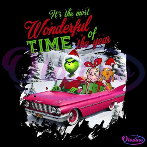 Retro Christmas Grinch Its The Most Wonderful Time Of The Year PNG