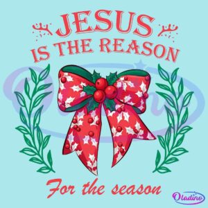 Retro Coquette Christmas Jesus Is The Reason For The Season PNG