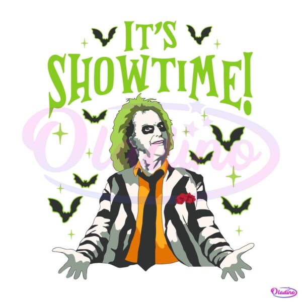 Retro Funny Beetlejuice Its Showtime Halloween Movie SVG