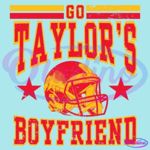 Retro Go Taylor's Boyfriend Travis Kelce Football Helmet SVG