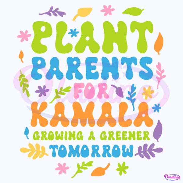 Retro Groovy Plant Parents for Kamala SVG