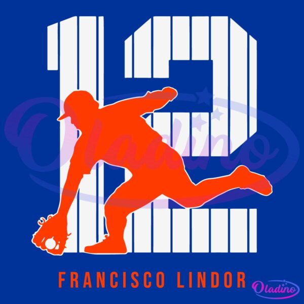 Retro Vintage Francisco Lindor 12 New Your Mets SVG