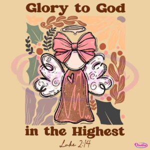 Retro Vintage Glory To God in the Highest Christian PNG