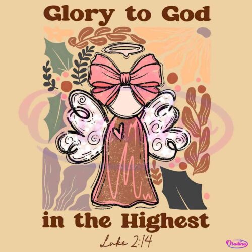 Retro Vintage Glory To God in the Highest Christian PNG