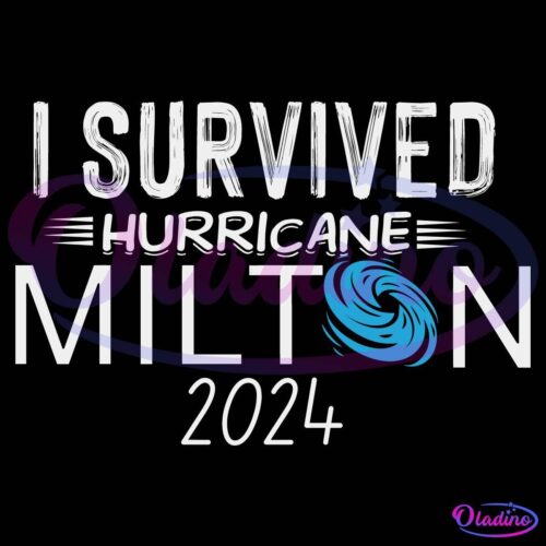 Retro Vintage I Survived Hurricane Milton 2024 SVG