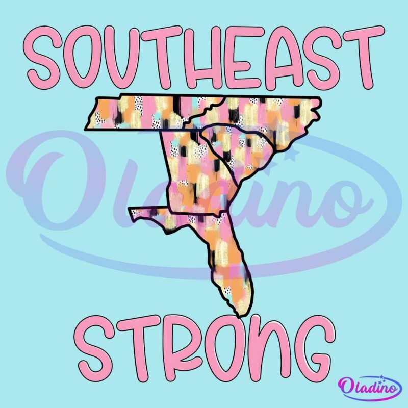 Retro Vintage Southeast Strong Map PNG