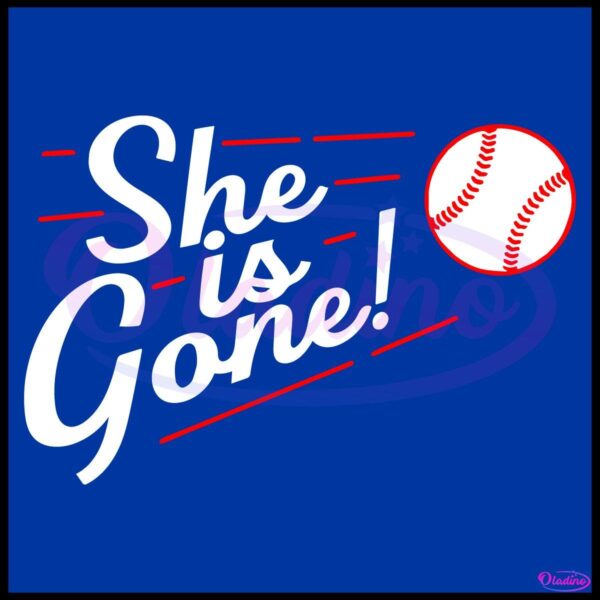 She Is Gone Los Angeles Baseball SVG