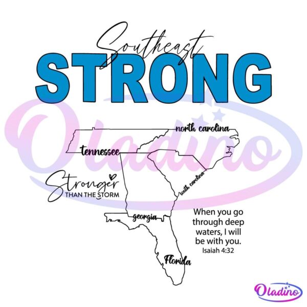 Southeast Strong Hurricane Helene Stronger Than Storm SVG