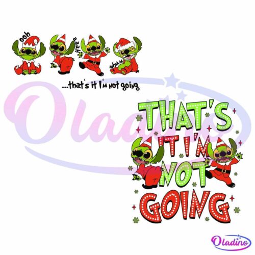 That's It Im Not Going Retro Christmas Stitch Grinch SVG