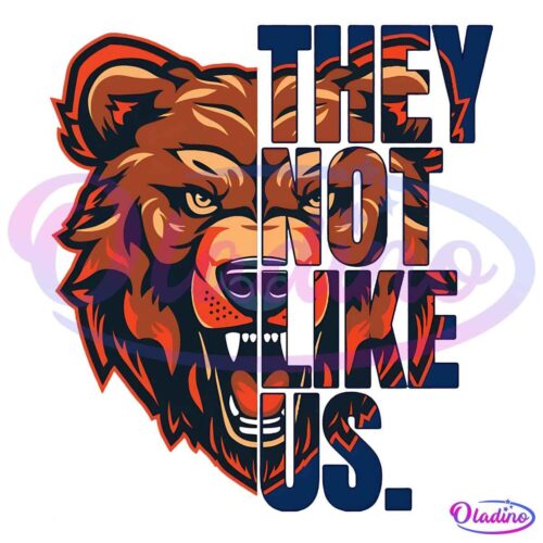 They Not Like US Chicago Bear Football Mascot PNG