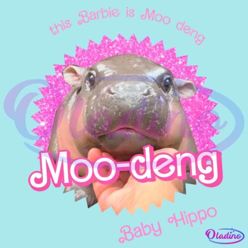 This Barbie Is Moo Deng Baby Hippo PNG