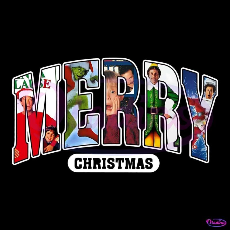 Vintage Merry Christmas Funny 90s Movies PNG