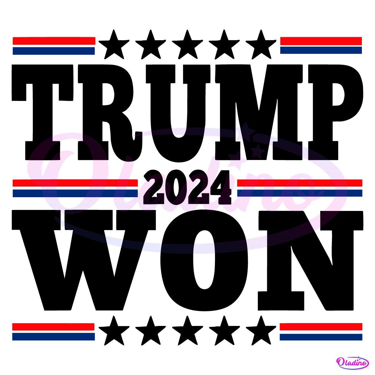 47th President Donald Trump 2024 Trump Won Svg Free Download