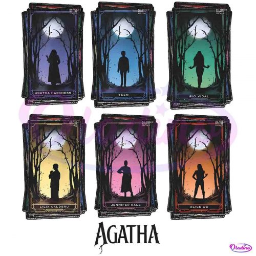 Agatha All Along Witch Tarot Card Disney Marvel Show PNG