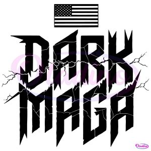 Dark Maga American Flag Trump President SVG