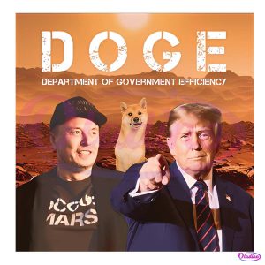 Elon Musk And Trump Doge Dept For Government Efficiency PNG