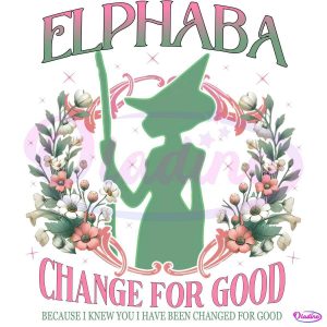 Elphaba Change For Good Floral Wicked Movie PNG