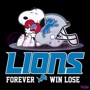 Eternal Victory or Defeat Snoopy Detroit Lions Football PNG