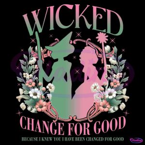 Floral Wicked Change For Good Glitter Movie PNG