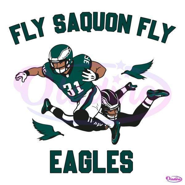 Fly Saquon Fly Eagles Football Player SVG