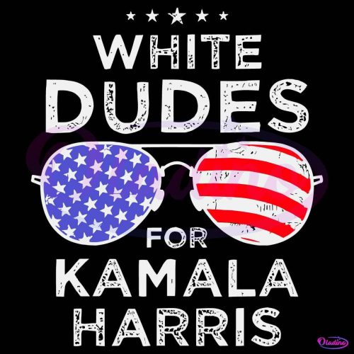 Funny American Sunglasses White Dudes For Kamala SVG