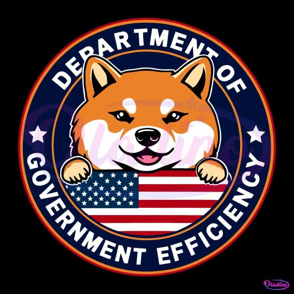 Funny Politics American Flag Doge Coin SVG