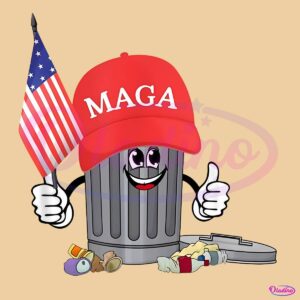 Funny Trump Trash Cartoon MAGA PNG