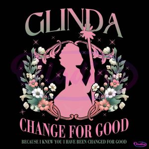 Glinda Change For Good Glitter Floral Wicked Movie PNG