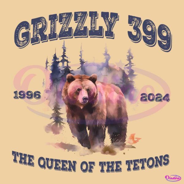 Grizzly 399 The Queen Of The Tetons 1996 2024 PNG