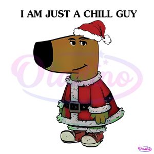 I Am Just A Chill Guy Christmas Santa Chill Guy Meme PNG