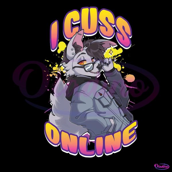 I Cuss Online Hell Grip Wolf SVG