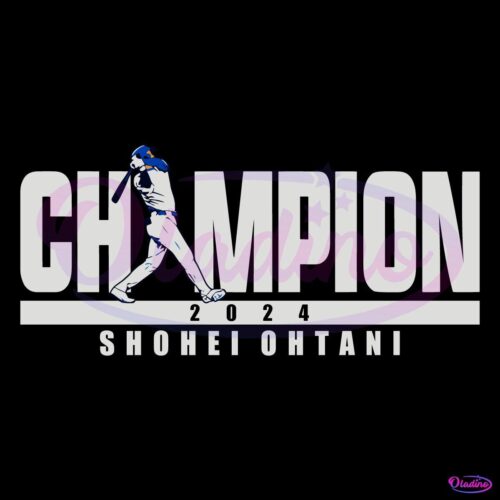 LA 2024 Champion Shohei Ohtani SVG