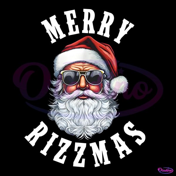 Merry Rizzmas Funny Christmas Santa Rizz PNG