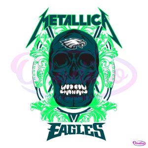 Metallica Skull Eagles Football Logo SVG